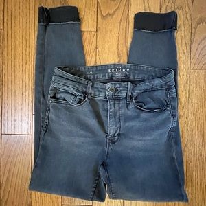 WHBM ~ Washed Out Black Skinny Ankle Jeans